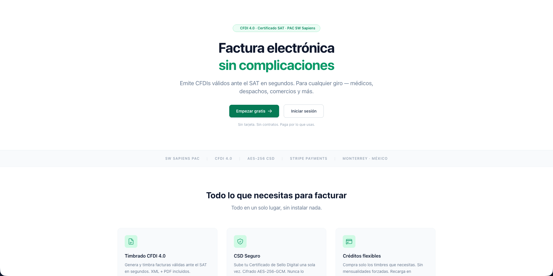 Screenshot of facturaalsat.com